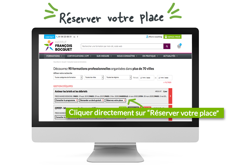 Réserver votre place